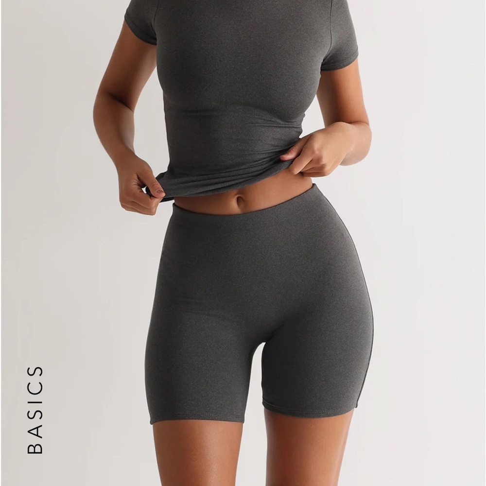 Gray biker shorts